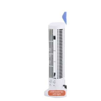 Usb Powered Tower Fan With 9 Led Light Adjustable