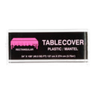 Plastic Table Cover Rectangular Fuchsia 54X108 In