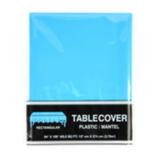 Plastic Table Cover Rectangular Turquoise 54X108 In