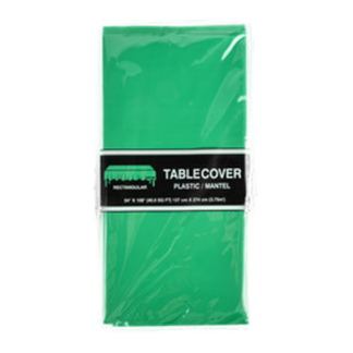 Plastic Table Cover Rectangular Emerald Grn 54X108 In