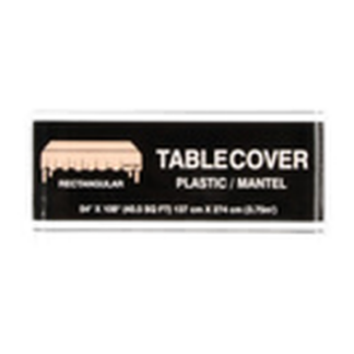 Plastic Table Cover Rectangular Tan 54X108 In