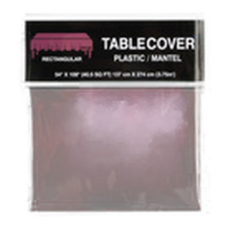 Plastic Table Cover Rectangular Burgundy 54X108 In