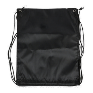 Drawstring Backpack Solid Black
