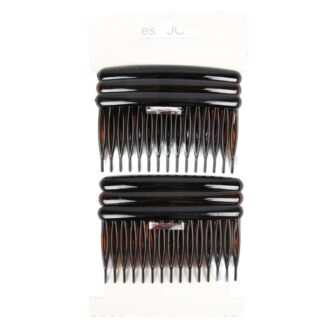 French Hair Side Combs Black 6 Pc