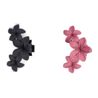 Hair Claw Clip Plumeria Flower Asst Matte Color
