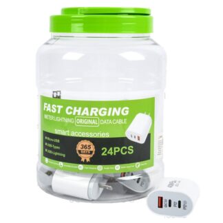Fast Charging Micro Usb Type-C Wall Charger 40W In Jar