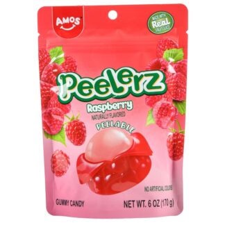 Amos Peelerz Gummy Candy Raspberry 6 Oz