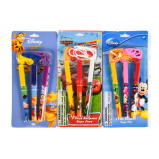 Disney Ballpoint Pens W/Rope Asst Characters 3 Pk