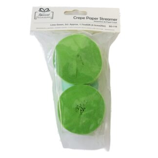 Streamers Lime Green 1.7" X 82Ft 2 Ct