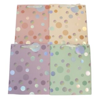 Gift Bag All Occasion Foil Accent Pastel Colors Lg
