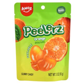 Amos Peelerz Gummy Candy Orange 3 Oz