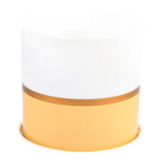 Ceramic Flower Pot W/Saucer Beige Color 5.5 In