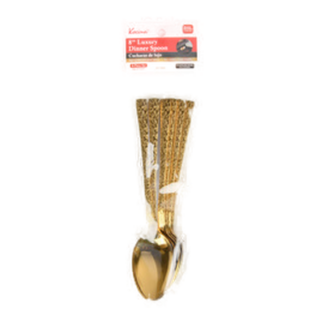 Kocina Luxury Dinner Spoon 8 In 6 Pc Gold Color