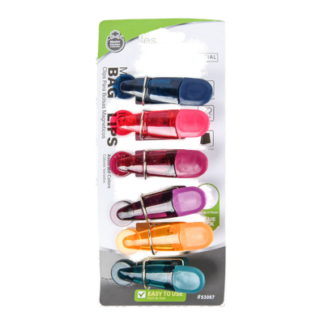 Plastic Magnetic Clip Asst Color 6 Pc
