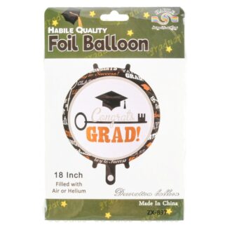 Hg Foil Balloon "Congrats Grad!" 18 In