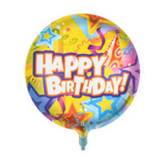 Foil Balloon "Happy Birthday" Round 18 In