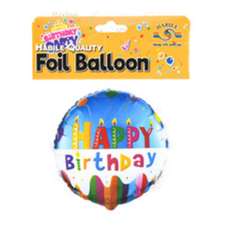 Foil Balloon "Happy Birthday" Round 18 In