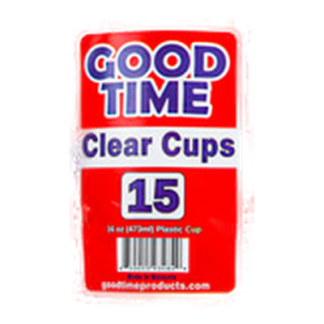 Good Time Plastic Cups Clear 16 Oz 15 Ct