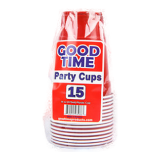 Good Time Party Plastic Cups Red 16 Oz 15 Ct