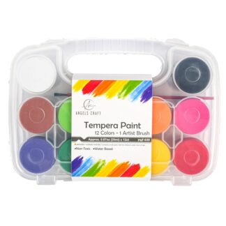 Tempera Paint Asst Colors 12 Ct & 1 Brush Set