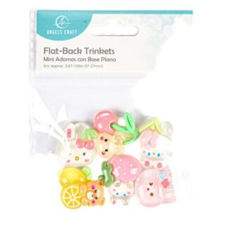 Flat Back Trinkets Kawaii Rabbits Asst 6 Ct