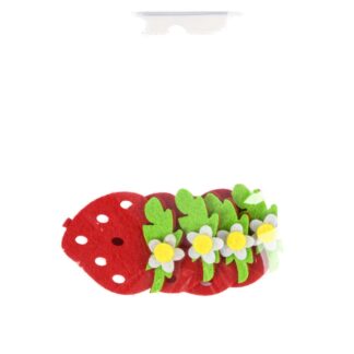Felt Strawberry Shapes W/Sticker 4 Ct