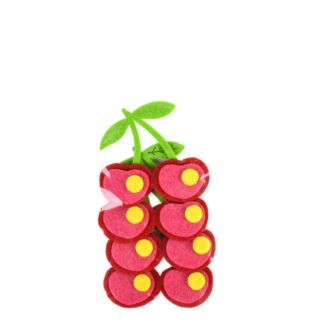 Felt Cherry Shapes W/Sticker 4 Ct