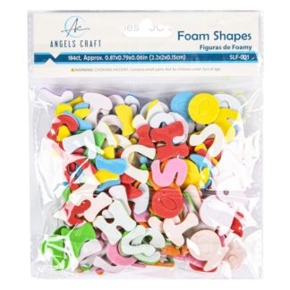 Foam Alpabeth Letter Shapes W/Sticker 184 Ct