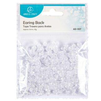 Plastic Earrings Back Clear Color 10 Gr