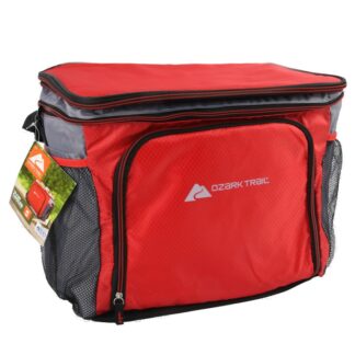 Ozark Trail Cooler Bag 36-Can W/ Zipper Color Red/Black