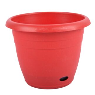 Self Watering Plastic Planter Red 6.5 In