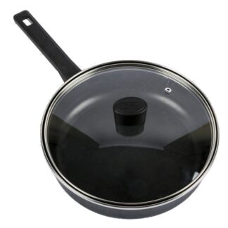 Cinsa Saute Pan W/Glass Lid Black 3 Qt