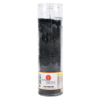 Magic Light Glass Candle Plain Black