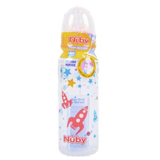 Nuby Non-Drip Baby Bottle Asst Prints 8 Oz