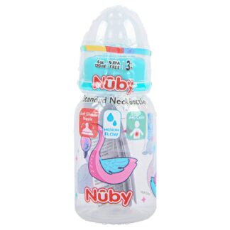 Nuby Non-Drip Baby Bottle Asst Prints 4 Oz