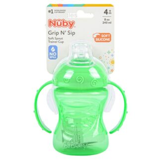 Nuby Grip N' Sip Cup 2-Handle Asst Colors 8 Oz