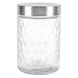 Glass Jar Clear With Stainless Steel Lid 1100 Ml