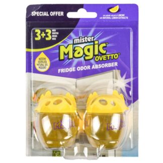 Fridge Odor Absorber Baking Soda Gel Lemon 2 Ct