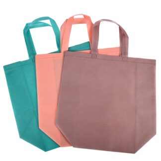 Nonwoven Shopping Bag Asst Colors 19.7 X 15.7 X 9 In