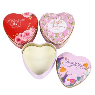 Heart Tin Scented Candle Asst Designs