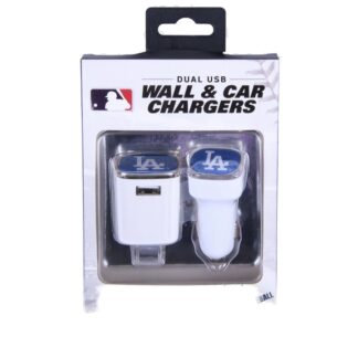L.A. Dodgers Usb Wall & Car Chargers 2-Port 2 Pk