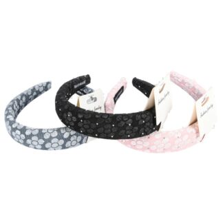 Lace Headband W/Flowers Asst Colors