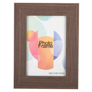 Photo Frame Wooden Style Asst Colors 4 X 6 In