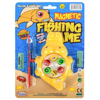 Magnetic Fishing Game W/Rod Asst Colors 5.25 In