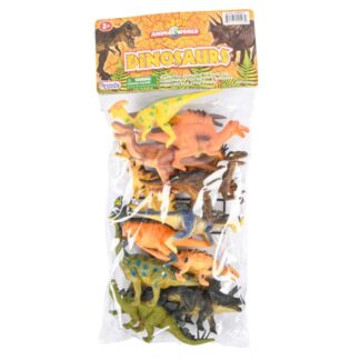 Plastic Dinosaurs Asst 5 In 12 Pc In Pvc Bag