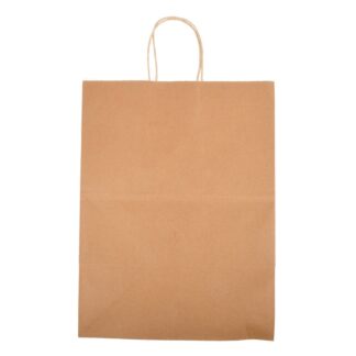 Paper Bag W/Handle Med 12 X 9 X 15.75 In 200 Ct