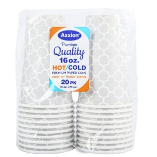 Axxion Hot/Cold Premium Paper Cups 20 Ct 16 Oz