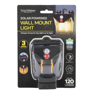Solar Powered Wall Mount Light 120 Lumens