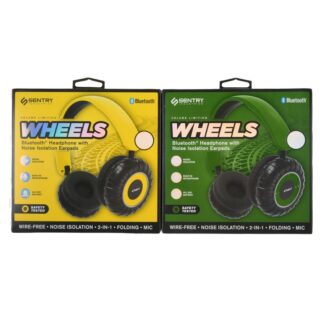 Sentry Wheels Folding Headphones Wireless Asst
