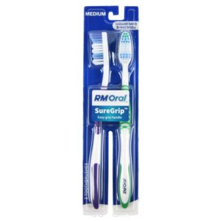 Rm Oral Sure Grip Toothbrush Medium 2 Ct